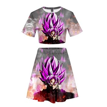 

Popular anime DRAGON BALL 3D Trend Set two-Piece Women's Fashion Summer New Women's Fashion Casual Cool Summer Fashion Suit