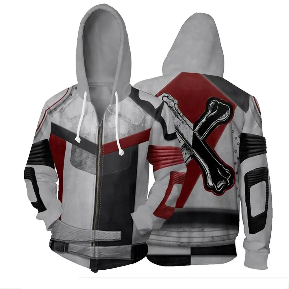 

Movie Descendants 3 SKULL Printed Cosplay Hoodie Hooded Sweatshirts Fashion Halloween Costumes Jacket