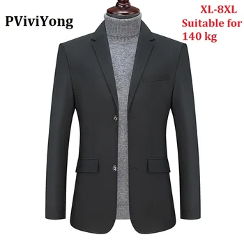 

PViviYong Brand 2019 high quality leisure business suit men Blazers slim fit men's suit top jacket men plus-size XL-8XL 1919