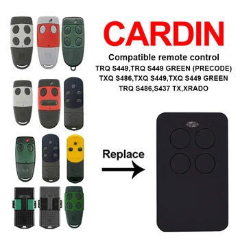 

Multi frequency garage door and rolling shutter door remote control CARDIN TXQ S449 GREEN TRQ S449 GREEN(PRECODE) face to