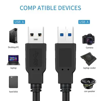 

Super Speed USB to USB Cable Elastic PVC Coat Flexible Not Broken Durable Type A Male to Male Extension Cable for Hard Disk
