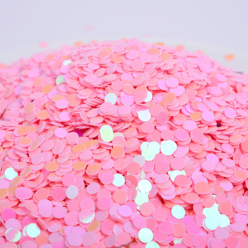 pink 10 г/лот 1 мм 2 мм 3 мм 4 мм ПВХ Плоская Круглая свободная тесьма с пайетками для шитья Ремесло DIY ногтей конфетти декорация Lentejuelas Para Coser - Цвет: pink