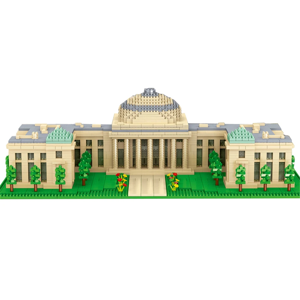 Lezi LZ8034 mundo famosa escuela modelo MIT del Instituto de Tecnología de Massachusetts Micro Mini bloques nos Universidad 3633 Uds Juguetes