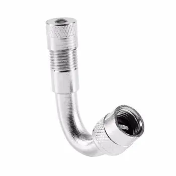 

1 PCS 45/90/135 Degree Angle Car Motorcycle Bike Tyre Valve Tube Extension Adapter Silver Adaptor E7CA