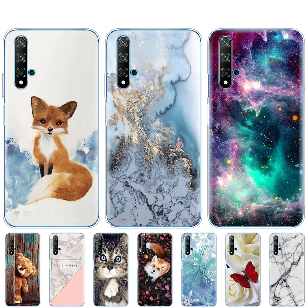 Чехол для Huawei Nova 5 T мягкий силиконовый чехол из ТПУ на заднюю панель телефона