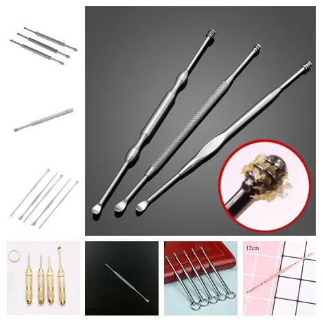 1Pc Ear Wax Pickers Cleaner Spoon 11Styles Care Clean Tool Stainless Steel Earpick Remover Curette Pick Hot Sale | Красота и здоровье