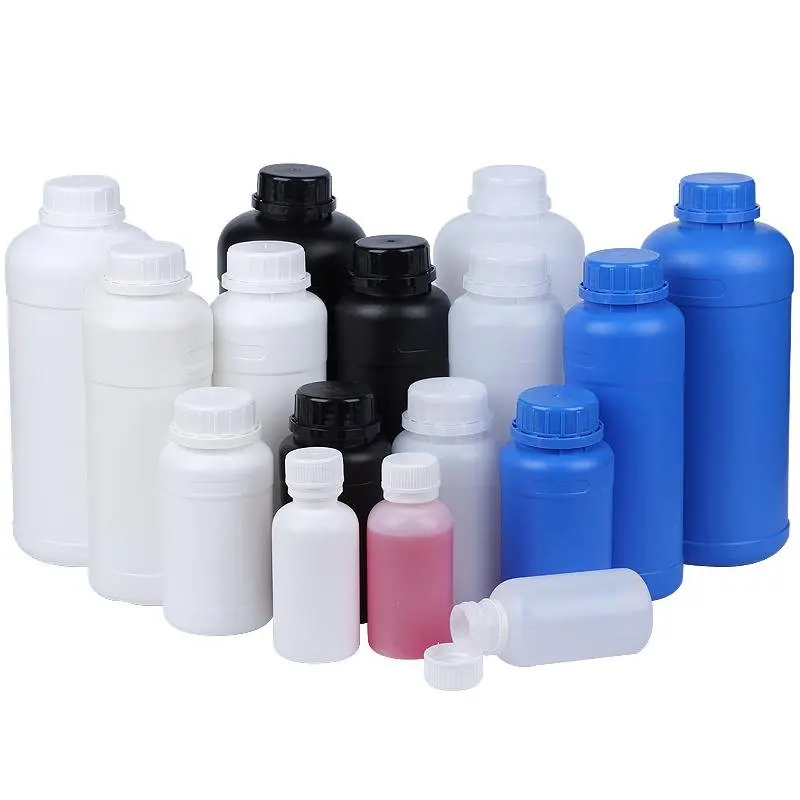 10 шт HDPE круглые пластиковые бутылки с крышкой 100 мл пустая жидкость, косметический контейнер бутылки для хранения пищевых продуктов