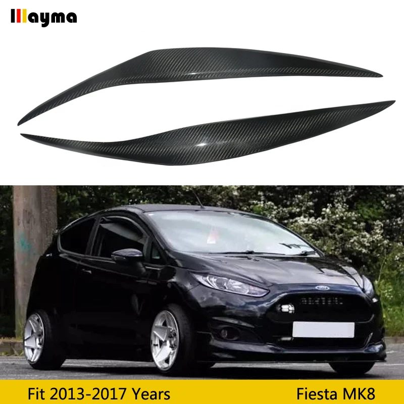Наклейка на переднюю фару накладки веко для бровей Ford Fiesta facelift MK8 2013 2017 года