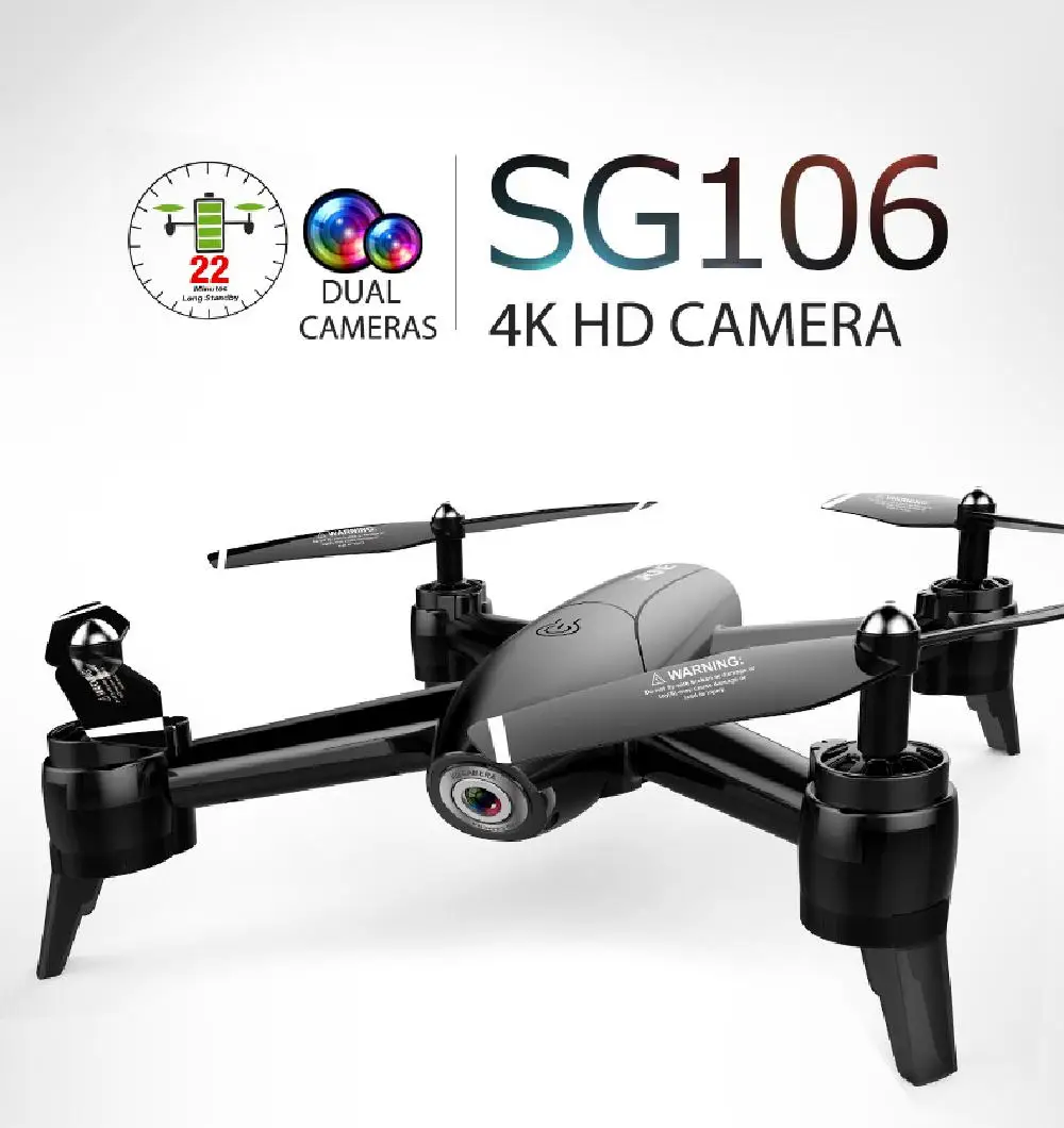 Горячая Sg106 Радиоуправляемый Дрон 4k Hd Двойная камера оптический поток воздушный Квадрокоптер Fpv Дрон длительный срок службы батареи игрушки для детей