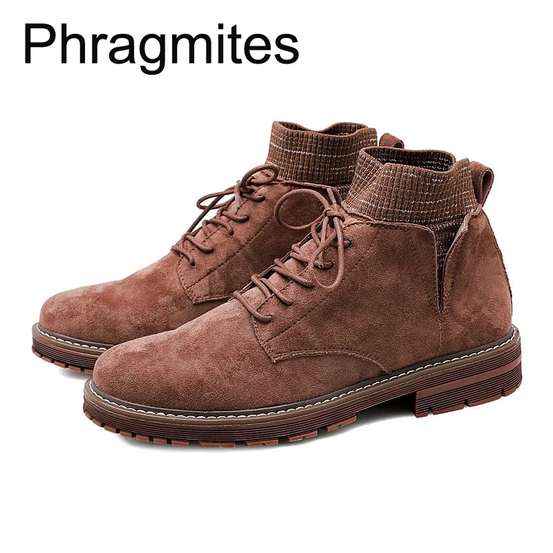 Phragmites/теплая зимняя обувь для мужчин; сезон осень-зима; модные мужские ботинки из натуральной кожи; Уличная обувь; Botas Mujer; теплые высокие мужские ботинки черного цвета