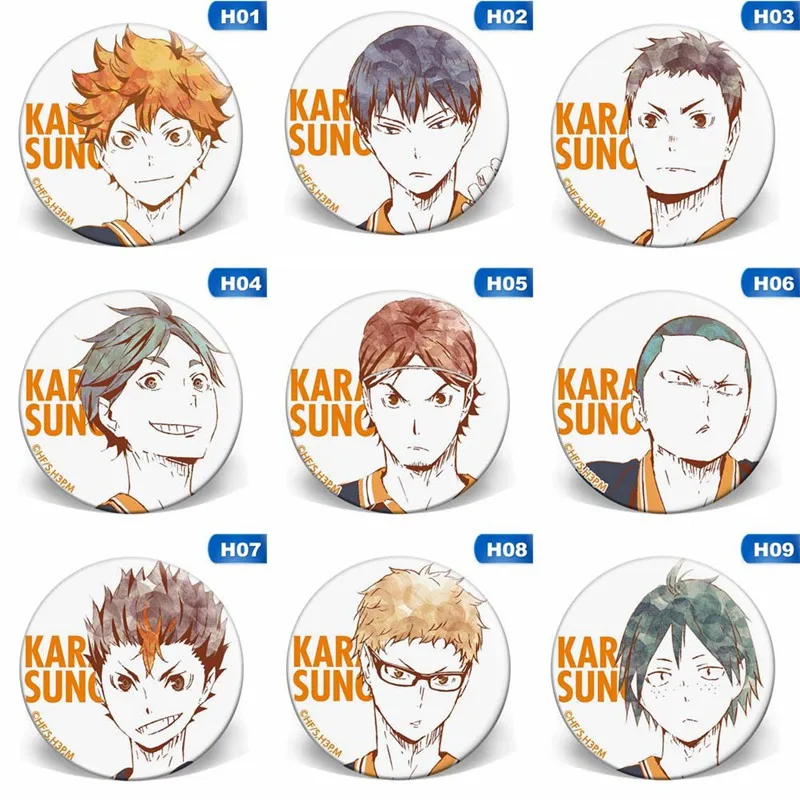 Anime Haikyuu!! Brooch Badge Cosplay Brooch Pins Schoolbag Accessory ladies halloween costumes