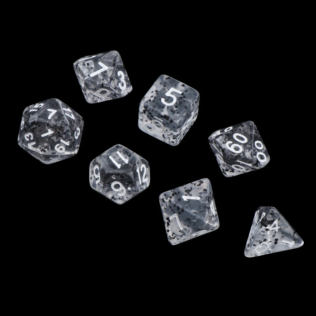 7Pc Multi-sided Dices Set D4-D20 MTG DND RPG Board Game Dice for D&D Roleplaying Party Casino Table Game Toy