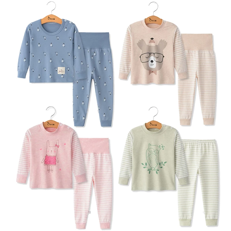 Детская одежда пижамы для мальчиков и девочек рождественские пижамы Детские пижамы хлопковая одежда для сна для малышей пижамы с рисунками для малышей