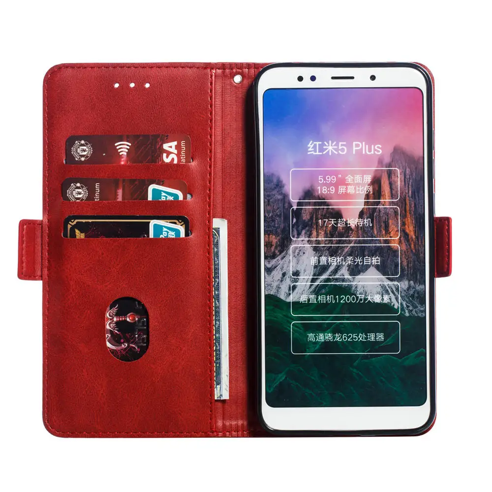 Роскошный чехол для телефона из искусственной кожи для Xiaomi redmi 5 Plus, защитный флип-чехол-книжка для redmi note 5 plus, чехол-подставка для смартфона