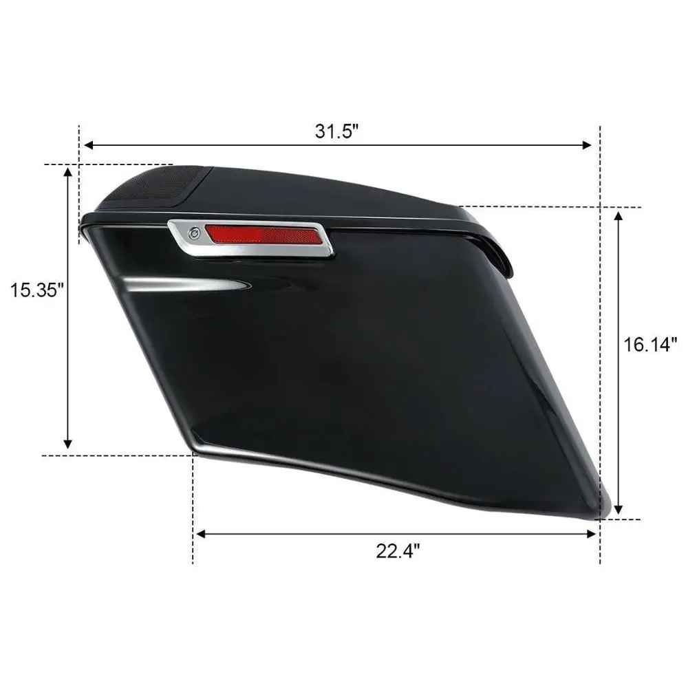 Motorcycle 4" Extended Saddlebags For Harley Touring CVO Road King Road Glide Electra Glide 2014-