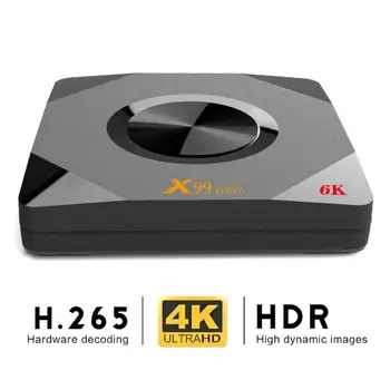 

X99mini Android 9.0 TV Box 4GB and 64GB Remote Control Support Music Format Quad Core WIFI LCD Display 3D Set Top Box