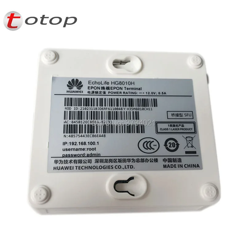 10 шт. 1ge порт huawei hg8310m gpon onu, sc upc интерфейс,, английская версия, без внешней коробки