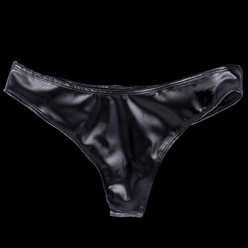 Women Panties PU Leather Thong G-String Sexy Underwear PVC Shiny Tanga Briefs Lingerie Calcinha Panty Bragas T-Crotch Underpants
