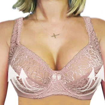 

plus Size Bras For Women Flower-Dotted Unlined Underwire Bra Sexy Women Underwear Lace Bralette Lingerie Top B C D DD E F Cup