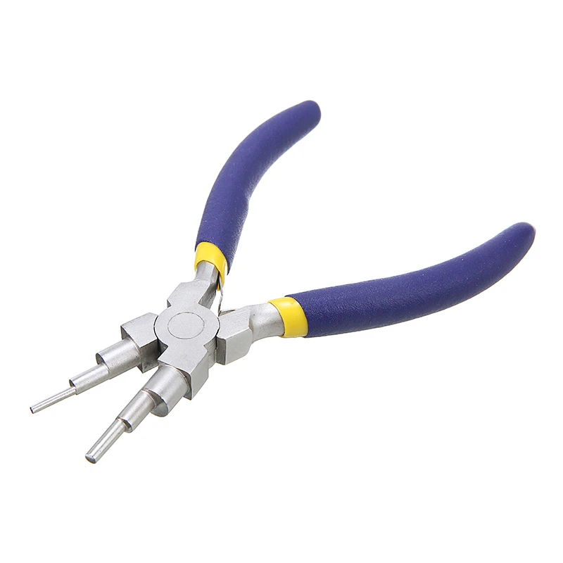 Carbon Steel Jewelry Pliers 6 in 1 Multi step Bail Making Plier Wire Looper Ring Looping Pliers