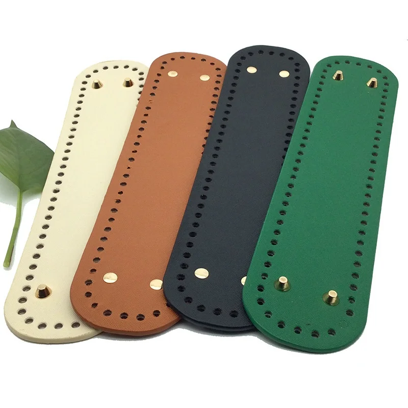 Fond De Sac Ovale En Cuir Marron Uxcell - 8,7 X 4 Pouces Avec Poignées Et Boucles