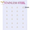 12 Pairs Lot CZ Zircon Earrings Golden Stainless Steel Piercing Jewelry 2mm Small 6mm Big Zircon Ear Studs Women Men Accessories 1