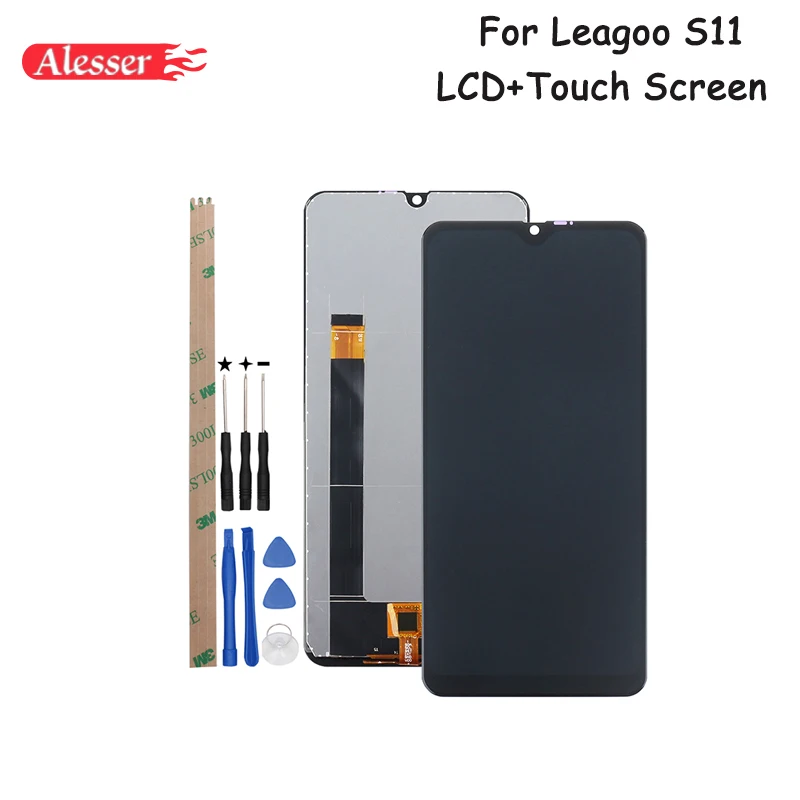 

Alesser For Leagoo S11 LCD Display and Touch Screen 6.21" Assembly Repair Parts With Tools And Adhesive For Leagoo S11 Phone