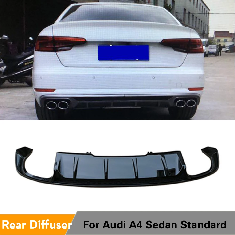 Спортивный задний диффузор для губ Audi A4 седан Стандартный 2 двери 2017-2019