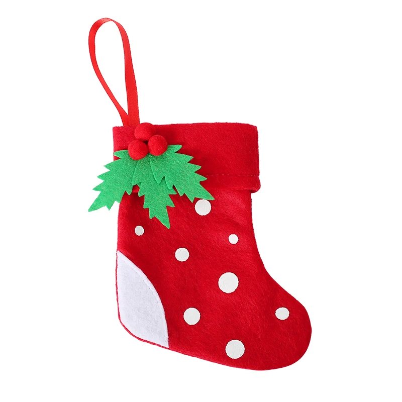 1/2/3/4Pcs 2019 New Fashion Cute Christmas Decorations Party Strawberry Candy Socks Xmas Gifts Bag | Дом и сад