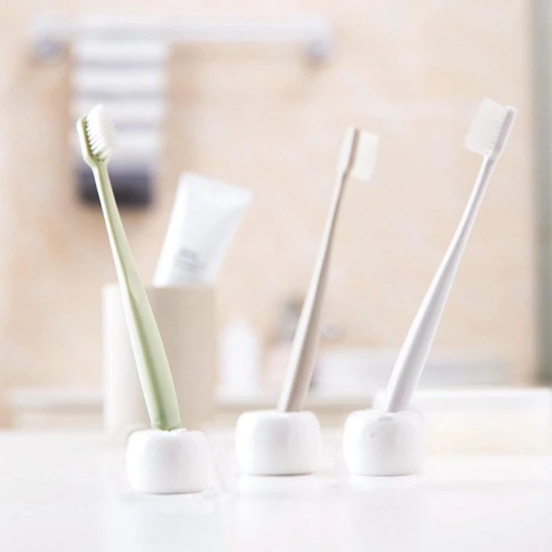 New Multi-Function Creative Ceramic Toothbrush Holder Pen Holder Storage Rack Bathroom Shower Tooth Brush Stand Shelf Bath Acc