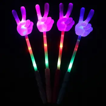 

4pcs Flashing Gesture Magic Stick Gesture Luminous Stick Hand Signal Shape Magic Stick Party Cheering Stick Toys for Dancing