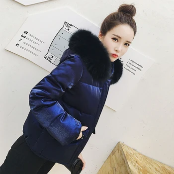 

Winter Down Jacket Thick Warm 90% White Duck Down Coat Female Large Fur Hooded Women's Down Jacket Casual Outwear LW1590
