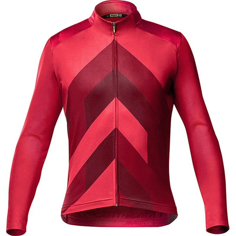 Ropa de ciclismo polar de invierno Mavic, Зимняя Теплая Флисовая велосипедная майка с длинным рукавом, одежда для велосипеда, верхняя одежда