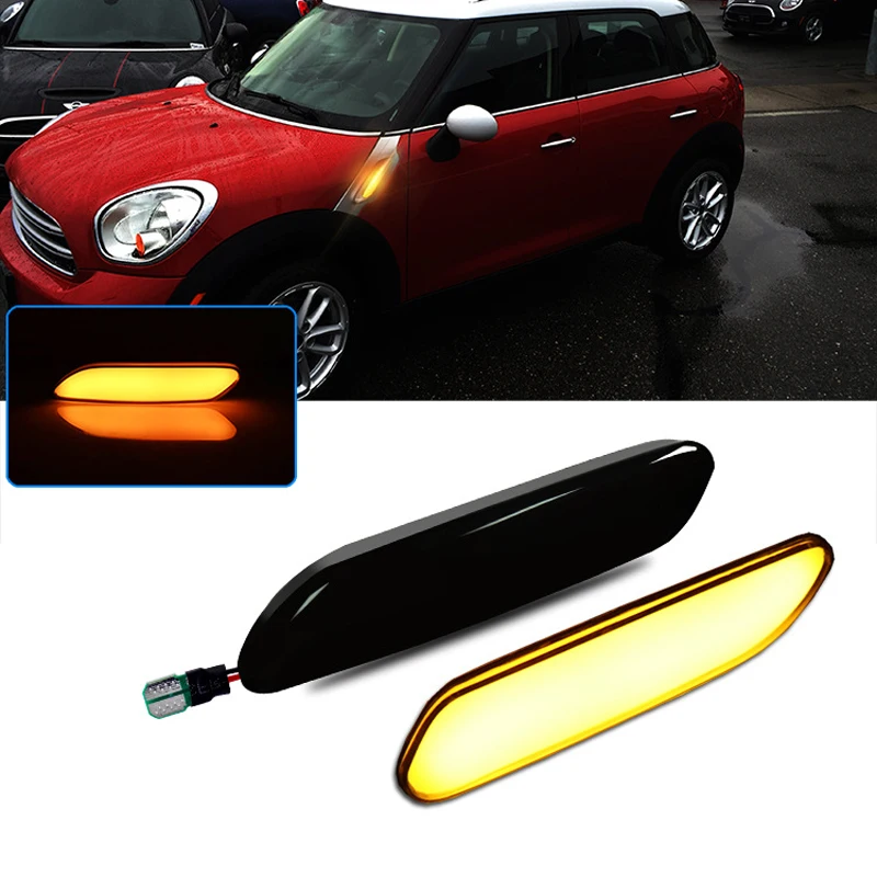 

Amber LED Fender Side Marker Lights Lamp fit For MINI Cooper Countryman Paceman R60 R61 2011-2016
