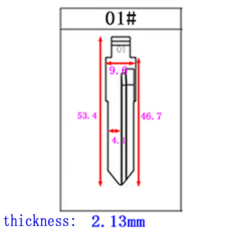 10 pcs/lot 01# Folding key blade For Santana, Audi 100, golf ,B4 Car key embryo replacing the head NO.01