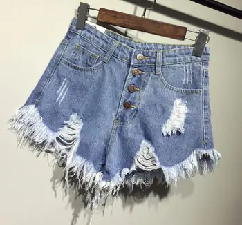 

2020 new arrival casual summer hot sale denim women shorts high waists fur-lined leg-openings Plus size sexy short Jeans TJ1115