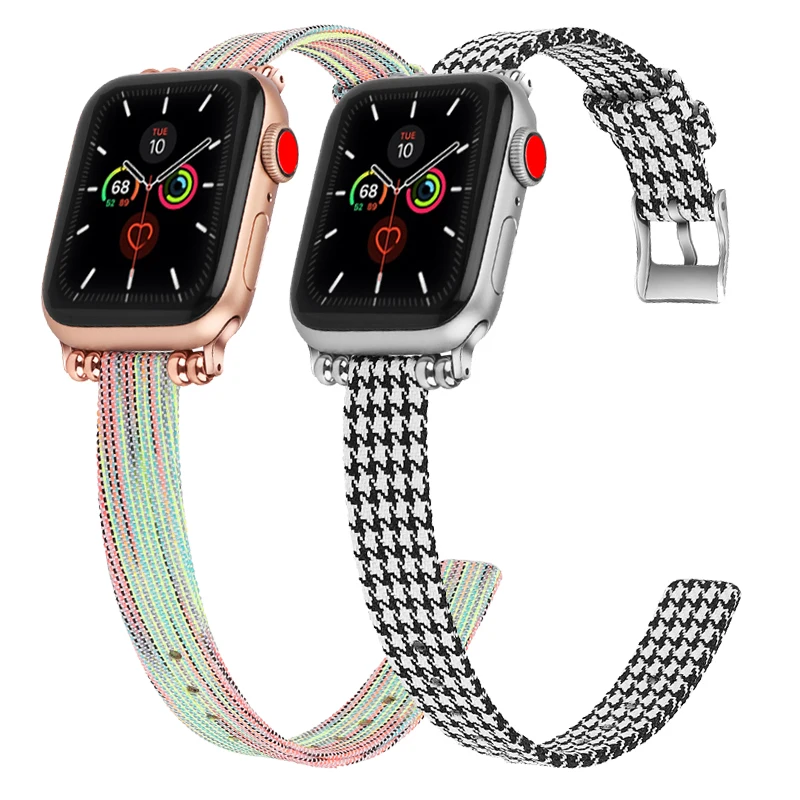 Ремешок для Apple watch 4 5 44 мм 40 ремешок часов correa iwatch 42 38 3 нейлоновый браслет наручные