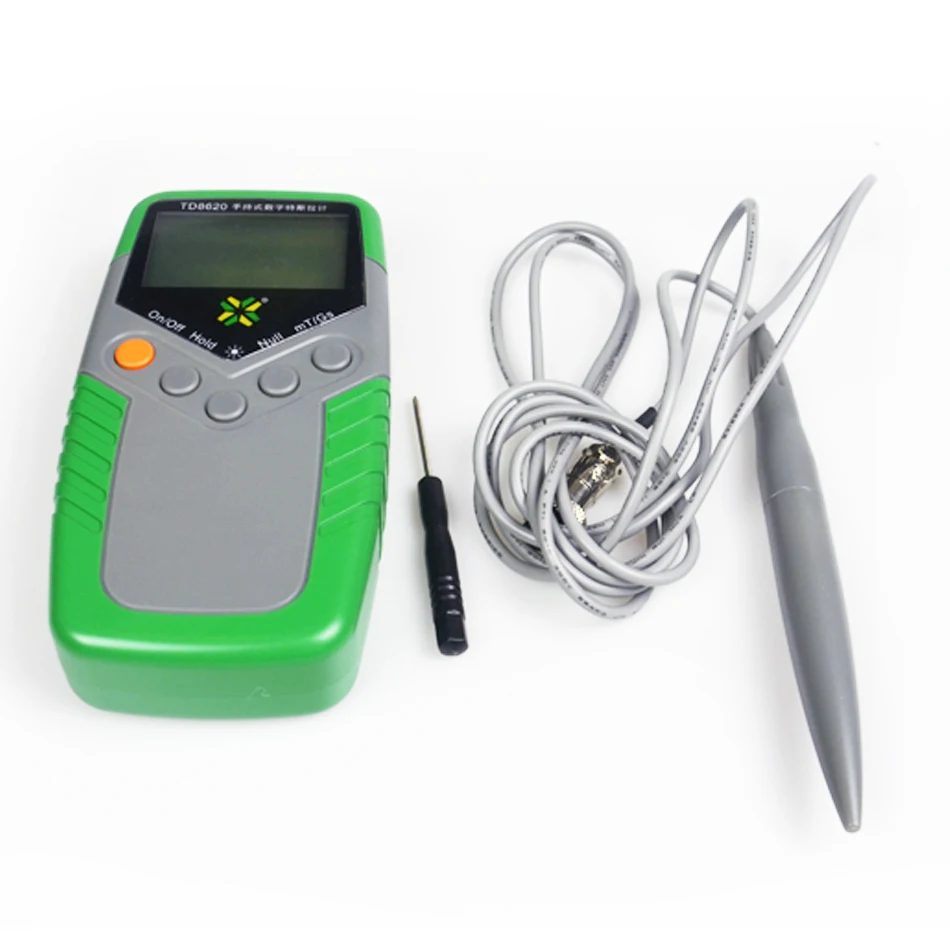 5% TD8620 Permanent Magnet Gauss Meter Handheld Digital Tesla Meter Magnetic Flux Meter Surface Magnetic Field Test 5% Accuracy 6