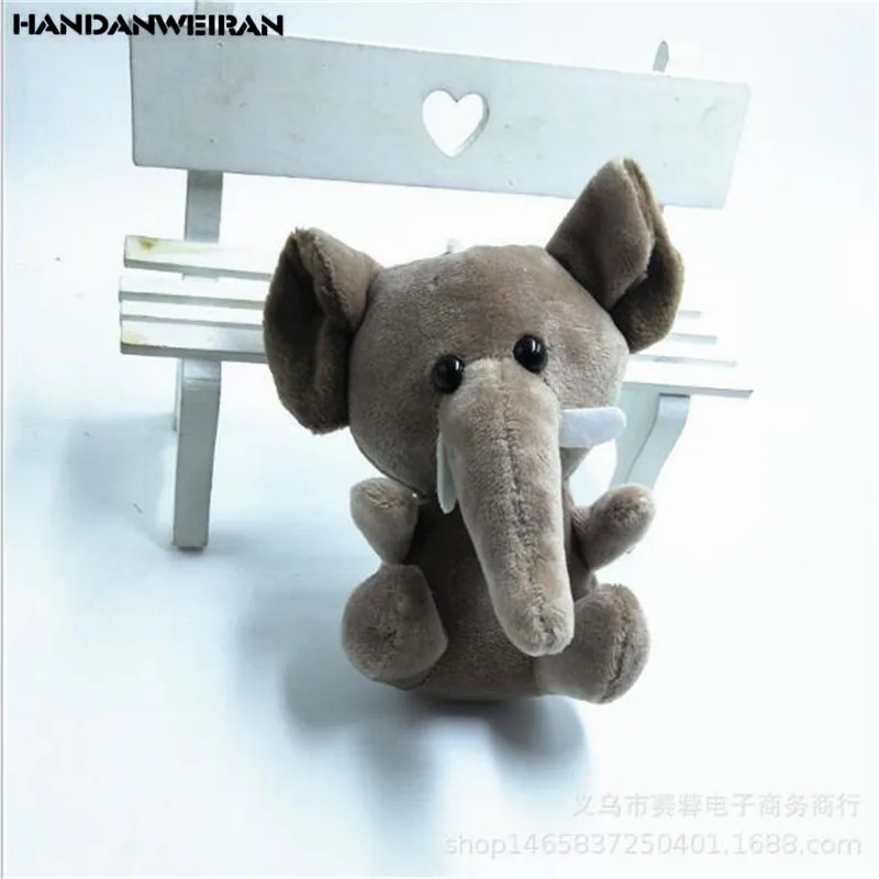 1PCS New 12cm Holiday Gift Cute Elephant Plush Pendant Toys Animal Christmas Gift For Girls&Boys&Childs HANDANWEIRAN