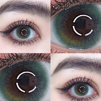 

12 kinds Green colored contact lenses for eye makeup Natural looking prescription Cosmetic Party Holiday DIY Decorations Adult