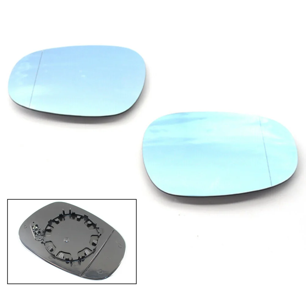 Left Right Blue Tinted Electric Heated Rear View Side Wing Mirror Glass For BMW E87 06-11/E90 E91 07-11/E92 E93 08-13 3Series | Автомобили
