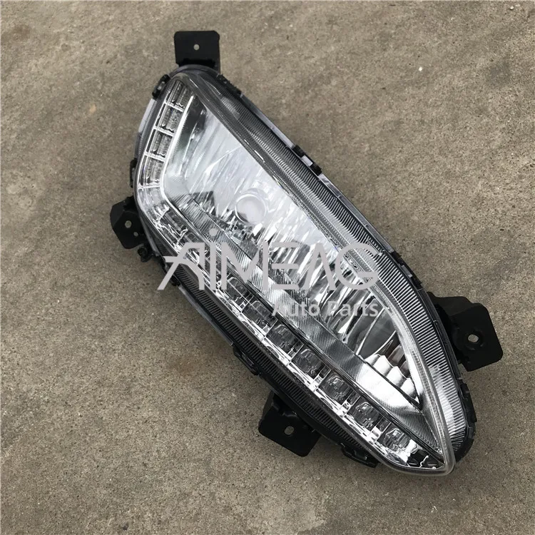 Сделано для hyundai 13 14 15All SantaFe ix45 дневной ходовой светильник светодиодный ходовой светильник передний противотуманный светильник в сборе Головной фонарь