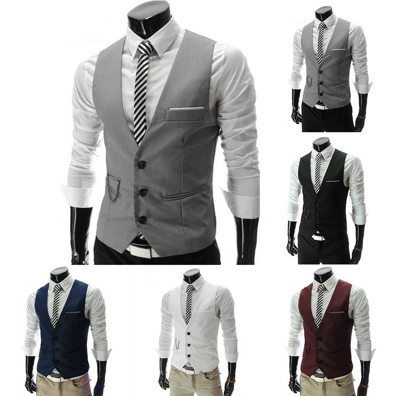 Mens dress vests wedding Clearance