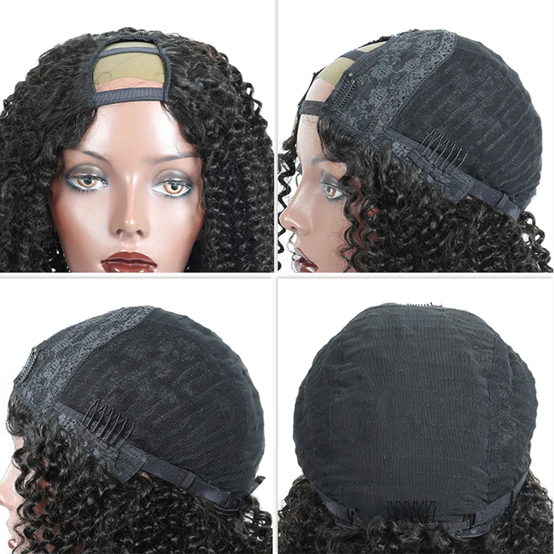250-Density-Afro-Kinky-Curly-U-Part-Wigs-Brazilian-100-human-hair-wigs-For-Black-Women