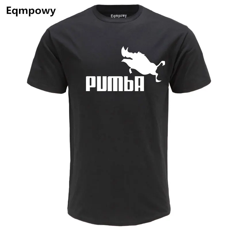 2019 t Забавные милые футболки мужские Pumba мужские повседневные хлопковые топы с коротким рукавом Футболка свежий летний костюм из Джерси