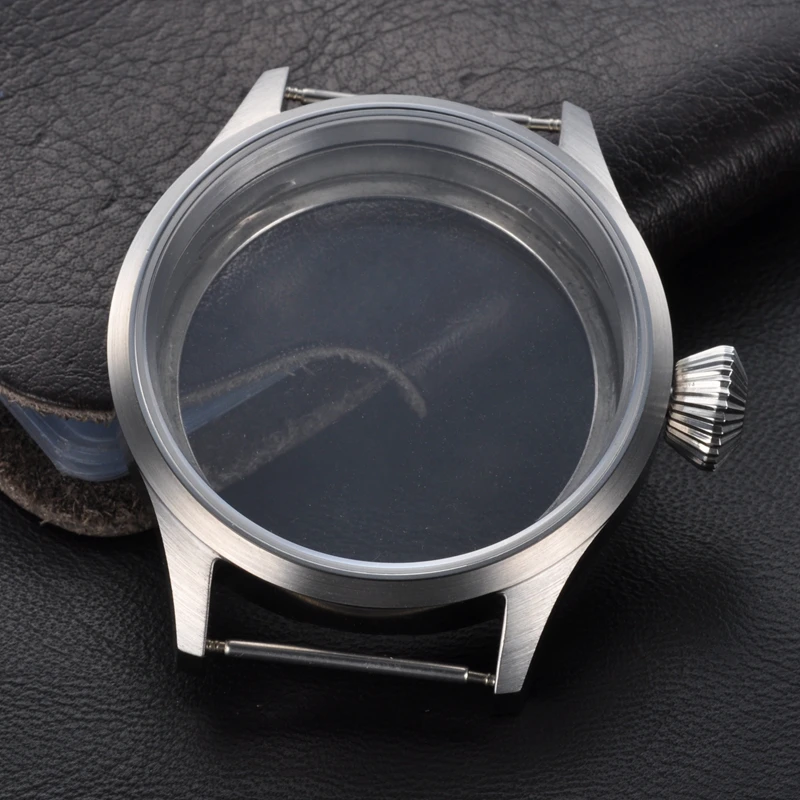 43mm Sapphire Crystal 316L SS watch Case Fit Hand Winding 6497/6498 Movement SC4303