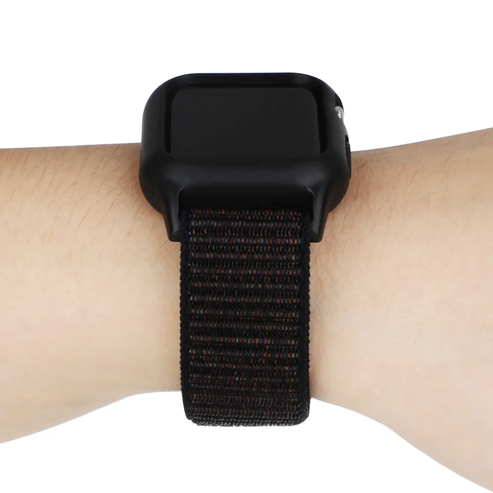 Спортивный нейлоновый ремешок-петля для Apple Watch Series 2 3 4 5 Чехол-ремешок дышащий браслет для 44 мм 40 мм 42 мм 38 мм iWatch