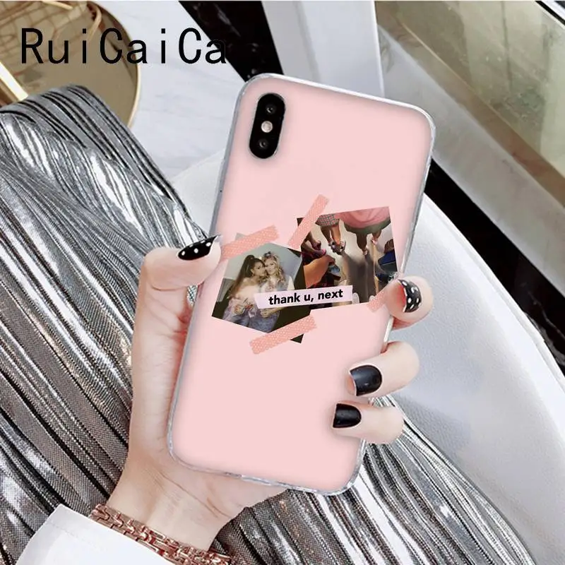 RuiCaiCa Ariana Grande Coque Shell чехол для телефона для iPhone 8 7 6 6S Plus X XS MAX 5 5S SE XR крышка 11 11pro 11promax