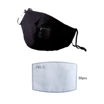 

Unisex Cotton Breath Valve PM2.5 Mouth Mask Anti Dust Haze Pollution Face Masks Mouth-muffle Filter Pad Rspirator