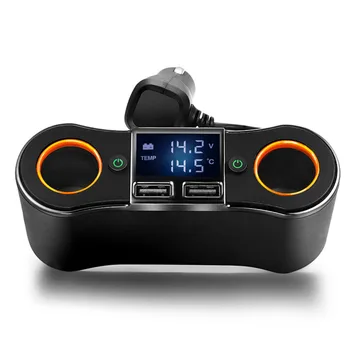 

12V DC Splitter Charger Car Adapter 2 Way Lighter Double Plug Socket USB